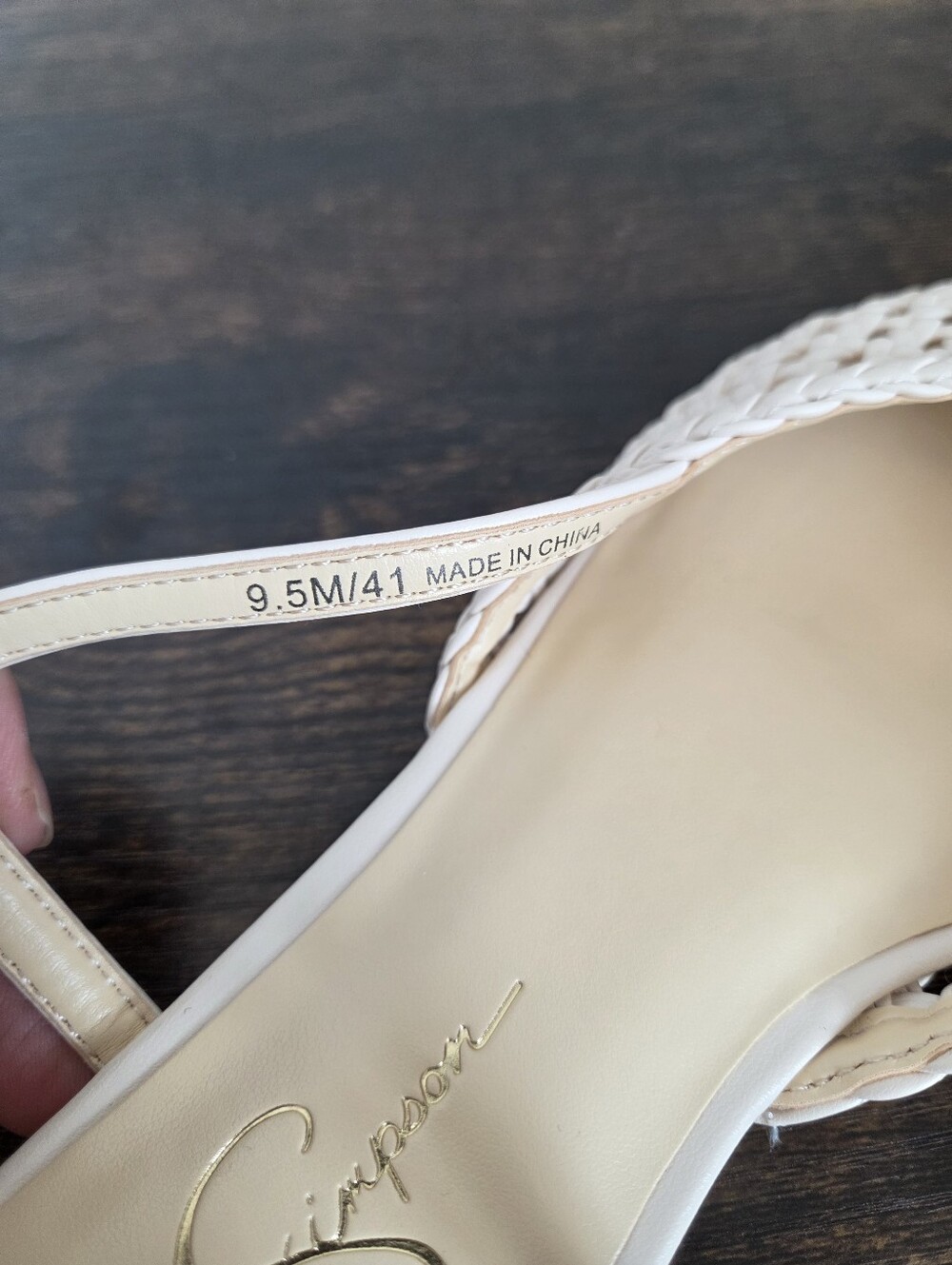 Jessica Simpson Ivory Cream Crochet Pointed Toe Mules Flats Beach Wedding 9.5 - Picture 5 of 7